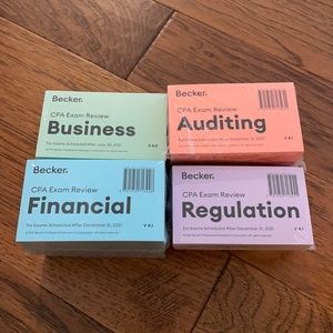 BECKER CPA Exam Review Flashcards. All unopened brand new